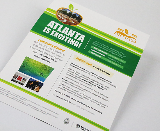 Promotional Advertisement American Academy of Ophthalmology: Joint Meeting Promotional Advertisement