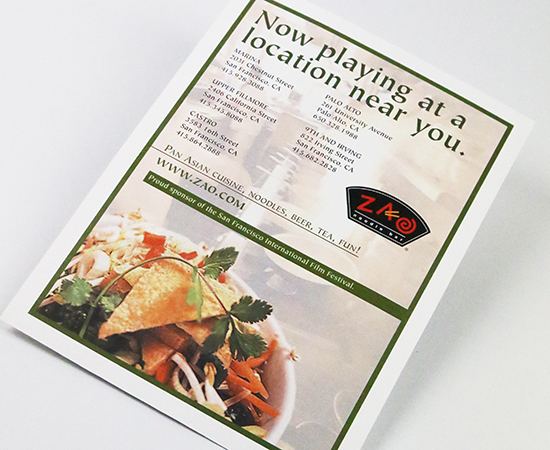 Zao Noodle Bar: Consumer Advertisement